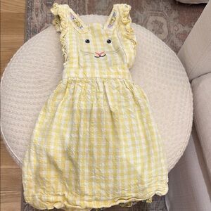 Yellow Gingham Bunny Dress - Mini Boden